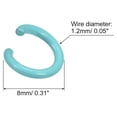 thumbnail image 2 of Unique Bargains Open Jump Rings, 8mm Colorful O-ring Connectors for DIY Crafts Jewelry Making, Carbon Steel, Sky Blue, 100Pack, 2 of 5