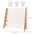 thumbnail image 3 of 3 Sprouts Recycled Fabric Kids Book Rack Storage Bookshelf Organizer in Pale Pink for Ages 3+, 3 of 13