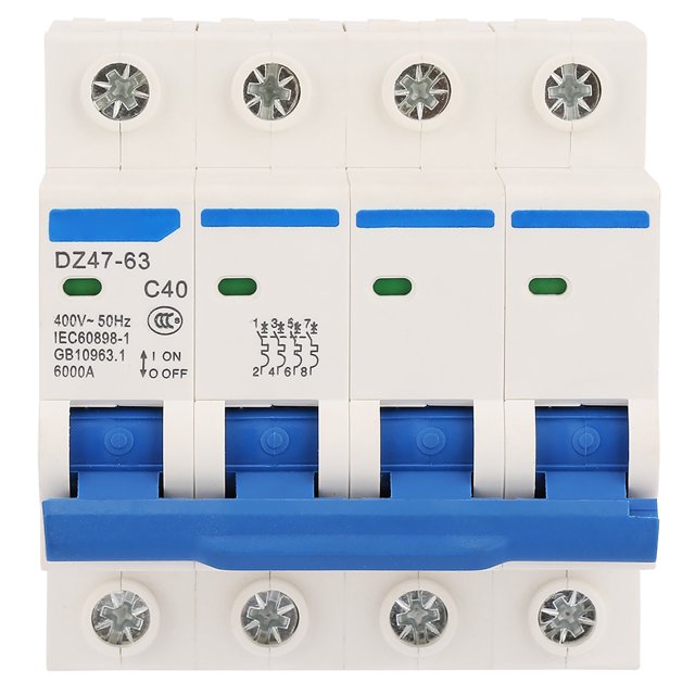 Disjoncteur D, Dz4763 4P 40A 400V Disjoncteur de Protection de Disjoncteur de Protection Fonctionnalité Intelligente