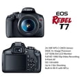 thumbnail image 4 of Canon EOS Rebel T7 DSLR Camera with 18-55mm Lens + 2 Pcs 64GB Memory + Tripod + Case + ZeeTech Kit, 4 of 7