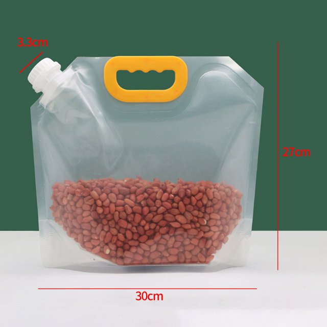 Sac Scellé Anti-Humidité pour Grains, 10 Pcs Sacs de Rangement pour Grains Refermables à Grande Capacité, Sacs à Succion Autoportants Anti-Humidité pour Aliments et Grains pour le Rangement