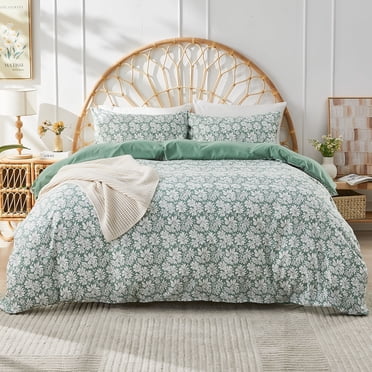 Gogreen Queen Duvet Cover Set, Soft & Breathable Microfiber 3 Pieces Queen Bedding Sets, Pattern Queen Comfy Duvet Cover Set, with Zipper Closure (Queen)