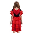 thumbnail image 3 of RUNQHUI Robe de Festival pour Filles Robe Flamenco Espagnole à Franges Jupe Maxi Lyrique à Volants Rouge 2T, 3 of 6
