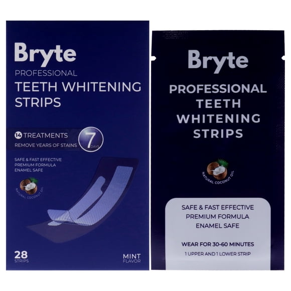 Bandes Blanchissantes Professionnelles pour Dents par Bryte pour Unisexe - 28 Bandes