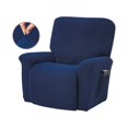 thumbnail image 2 of Housse Extensible pour Fauteuil Inclinable, Élastique, Couverture Complète, Unie, Lavable, Housse de Meuble, Housse de Sofa de Remplacement pour Lazyboy, Bleu Marine, 2 of 8