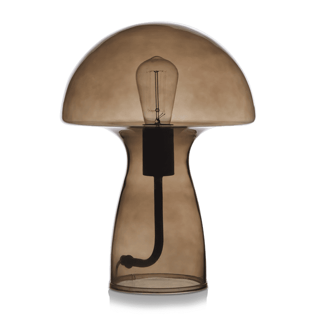 Bouclair Brown Glass Mushroom Table Lamp