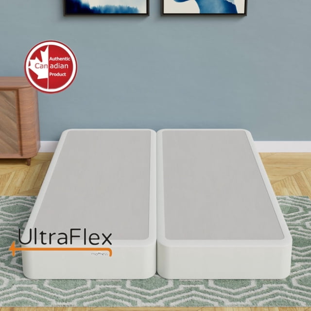 UltraFlex Premium Wood Boxspring Foundation (Base) For Mattress Support (Made in Canada)- Available in Double (Split), Queen (Split) and King Size (Split)