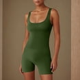 thumbnail image 3 of Timegard Bodysuit for Women Slim Workout Yoga Rompers Square Neck Sleeveless Short Jumpsuits Athletic, 3 of 5
