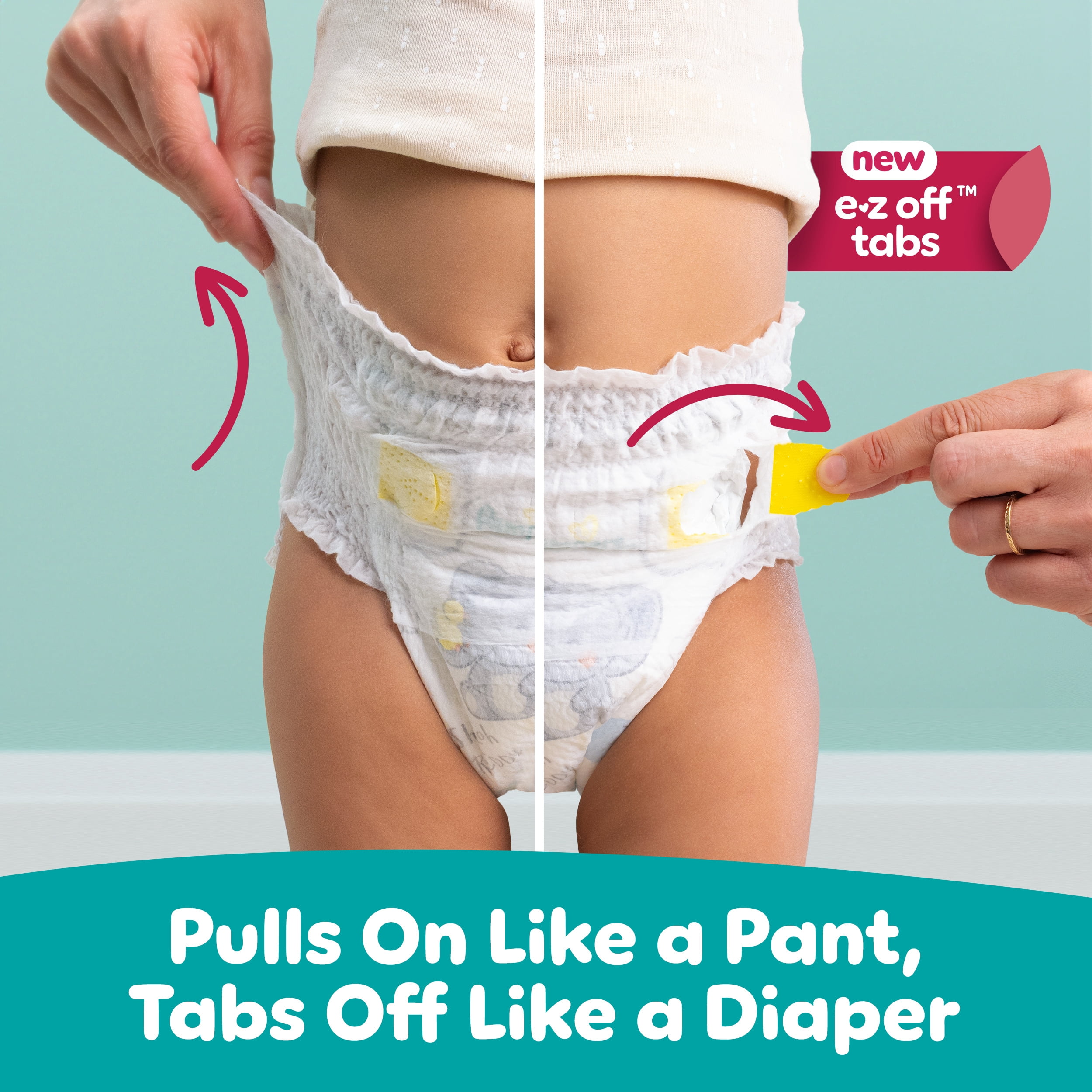 Pampers Couches - Swaddlers 360° - Taille 3, jusqu'à 100 % Anti-Fuites avec Ajustement Sec et Confortable, Onglets Faciles à Enlever Conçus pour des Changements Faciles, Couche à Enfiler