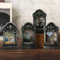 thumbnail image 3 of Ornements de Cimetière d'Halloween Réalistes Décoratifs Augmentant l'Atmosphère Maison Hantée Décoration Réutilisable d'Halloween Squelette Effrayant LED Pierre Tombale d'Halloween pour Bar, 3 of 10
