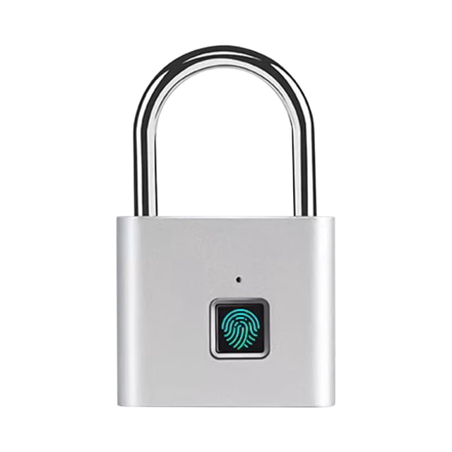 Fingerprint Padlock Smart Keyless Lock Biometric Thumbprint Lock USB Rechargeable for Locker Backpack Suitcase Alloy Metal IP65 Waterproof