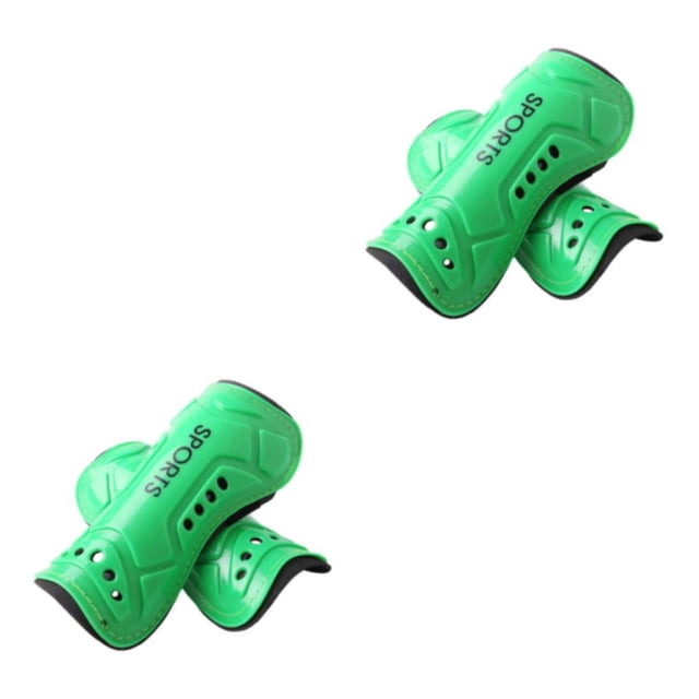 Thinsony Impact Resistance Leg Protector For Adult Soccer Training Durable Construction Injury Prevention kid green 2Set