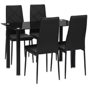 HOMCOM Dining Table Set Modern Kitchen Table and Chairs Set 5 Pieces