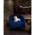 thumbnail image 4 of Garvee Ensemble de 2 Fauteuils d'Appoint, Fauteuil Tonneau, Fauteuil Club Moderne avec Siège Rembourré et Pattes Robustes, Bleu, 4 of 7