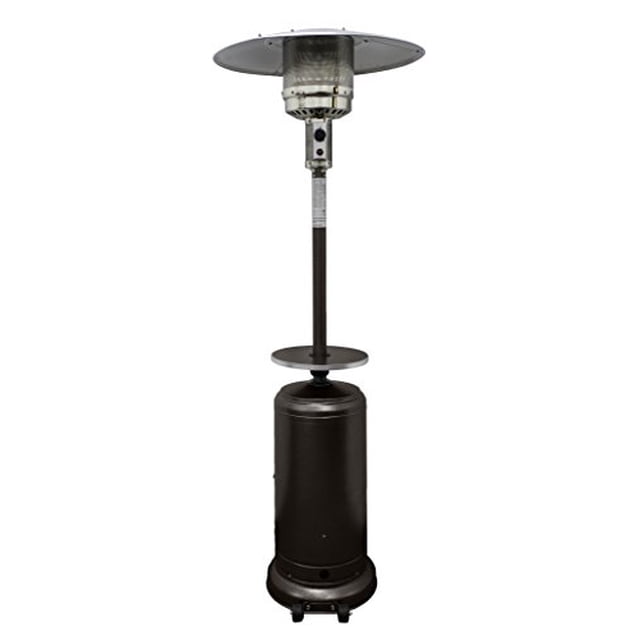 AZ Patio Heaters HLDS01-WCGT Tall Patio Heater with Table, 87-Inch, Hammered Bronze