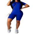 thumbnail image 1 of Femmes Manches Courtes Slim T-shirts Shorts Pantalons Survêtements Sport, 1 of 6