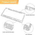 thumbnail image 3 of CHUANK 2PCS Bling Car License Plate Frame  Sparkly Rhinestone Stainless Steel License Plate Cover/Holder  Universal for Most Cars  SUVs  Vehicles with Screw Set  Auto Accessories for Wome, 3 of 14
