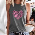 thumbnail image 1 of zanvin T-Shirts de Sensibilisation au Cancer du Sein pour Femmes – Mode Décontractée Femmes Sans Manches Imprimé Col Rond Blouses Hauts T-Shirt, 1 of 5