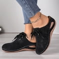 thumbnail image 4 of Sabots à Talon Compensé pour Femmes, Mules à Enfiler, Chaussures Confortables à Lacets, Bout Fermé, Sandales d'Été Sans Talon, 4 of 7