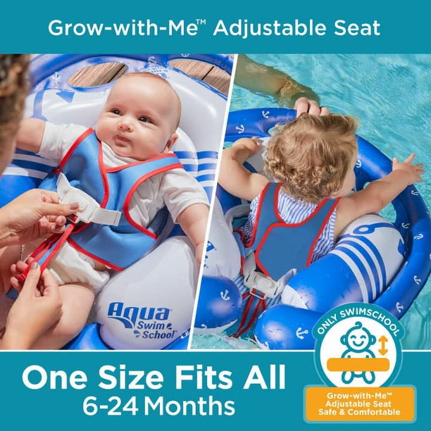 SwimSchool Bouée de Piscine pour Bébé Nageuse Freestyle avec Auvent Pare- Soleil et Siège de Sécurité Réglable à Positions Multiples à Double Chambres à Air Sécuritaire Rouge-Blanc-Bleu Nautique SwimSchool Bouée de Piscine pour Bébé Nageuse Freestyle avec Auvent Pare- Soleil et Siège de Sécurité Réglable à Positions Multiples à Double Chambres à Air Sécuritaire Rouge-Blanc-Bleu Nautique