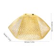 thumbnail image 2 of OULII Vintage Mesh Lamp Shade - Gold Metal Chandelier With Hollow Shade For Table Or Floor Light, 2 of 8