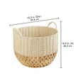 thumbnail image 4 of Hometrends Panier rond bicolore en papier et jacinthe d'eau, 4 of 5