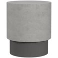 thumbnail image 1 of HOMCOM Table d'Appoint à Fini Béton, Table d'Appoint Ronde pour Intérieur, Extérieur, 1 of 10