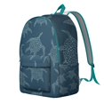 thumbnail image 3 of Abstract Coral Reef Sea Turtle Canvas Bookbag 鈥?Durable Travel Backpack with Nautical Design, Comfortable Carrying, Large Capacity, and Anti-theft Features for Outdoor Activities and Short-Term Travel, 3 of 5