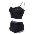 thumbnail image 1 of SUNSIOM Women 2PCS Lingerie Set Slim Sling Crop Top Short Elastic Band Pants, 1 of 1