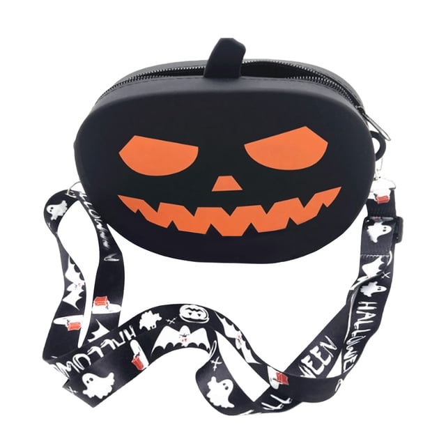Halloween Cosmetic Bag Silicone Pumpkin Makeup Pouch for Halloween Parties Trick or Treating Versatile Storage Solution for All Skin Types