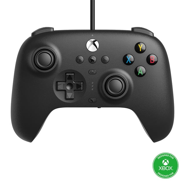 8Bitdo Manette Filaire Orion Microsoft Autorisée Série Xbox Poignée pour Jeux PC Noir