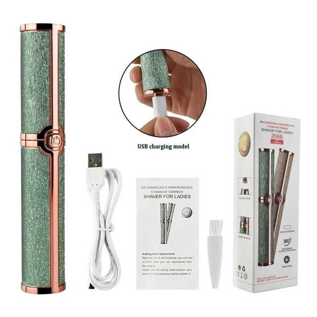 YOPTOP Lipstick Ladies Electric Eyebrow Trimmer Shaver Hair Removal Instrument Eyebrow Shaving Artifact Automatic Shaving Lip Hair With Light Design Convenient To Carry and Easy To Beauty T,d