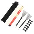 thumbnail image 3 of Brosse à Tambour, Texture Suffisante Pratique Rouille Complète Fil d'Acier en Caoutchouc et Bambou pour Atelier de Réparation d'Instruments de Musique pour Débutants Pratique M02763 Noir, 3 of 8