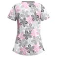 thumbnail image 2 of Hauts à Manches Courtes pour Femmes à Col en V Blouse T-shirt d'Uniforme de Travail pour Femmes, 2 of 3