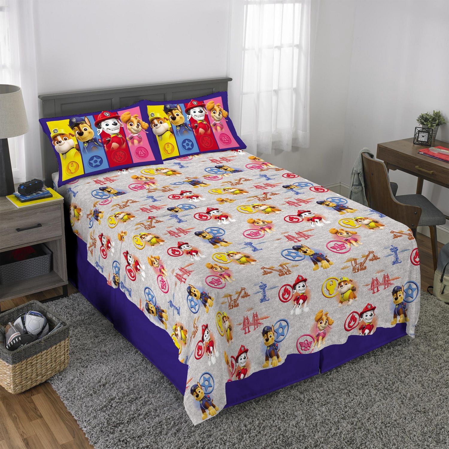 Paw Patrol Boy "Barking Buds" Children's full sheet set 4pc