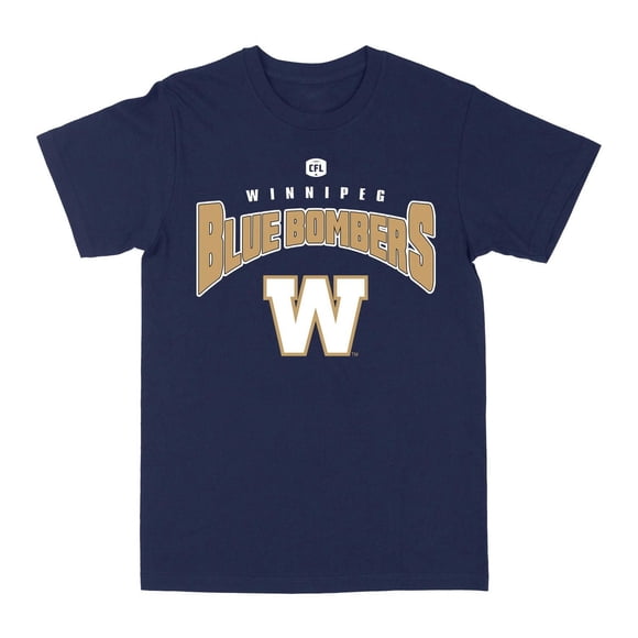 Official Licensed Winnipeg Blue Bombers CFL Football Arc Logo Blue T-Shirt