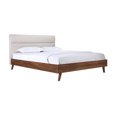 thumbnail image 1 of Topline Home Furnishings Queen Platform Bed with Upholstered Headboard, 1 of 8