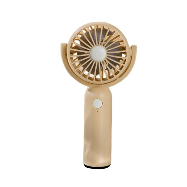 B Portable Handheld Mini Fan With 180 Degree Rotating Head 3 Speed Settings Removable Washable Mesh Cover Usb Rechargeable Ginger