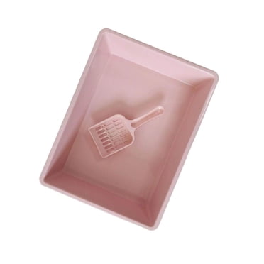 Yingyy Cat Litter Box Pet Litter Tray Box Open Toilet Litter Pan Kitty with Scoop