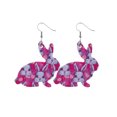thumbnail image 1 of Creative Easter Leather Earrings Colorful Eggs Party Rabbit Happy Easter Day Decor Bunny Ester Parti Girls Gifts, Style 13, 1 of 3