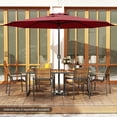 thumbnail image 4 of Costway Parasol de Patio 12 Pi Parasol de Marché Extérieur avec Manivelle 8 Nervures Robustes Rouge, 4 of 10