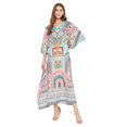 thumbnail image 2 of Robe Kaftan Longue Décontractée Ample à Manches Kimono pour Femmes Grande Taille, Tenue de Villégiature, Robe de Soirée, Fête, Été, Plage, Couvre-Maillot, 2 of 6