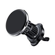 360 Degree Rotation Magnetic Car Cell Phone Support Bracket, Alloy and Plastic Vent Mount Holder for Smartphone Navigation Music Calls, Compact Portable