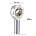 thumbnail image 2 of Unique Bargains POS25 Roulement d'Extrémité de Tige 25 mm d'Alésage Roulement d'Articulation Auto-Lubrifié M24x2.0 Filetage Mâle Main Droite, 2 of 6