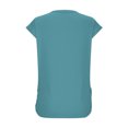 thumbnail image 4 of T-shirts d'Été pour Femmes Tendance 2025 Froncés à Manches Courtes Style Cap, T-Shirts Basiques à Col Rond, 4 of 8