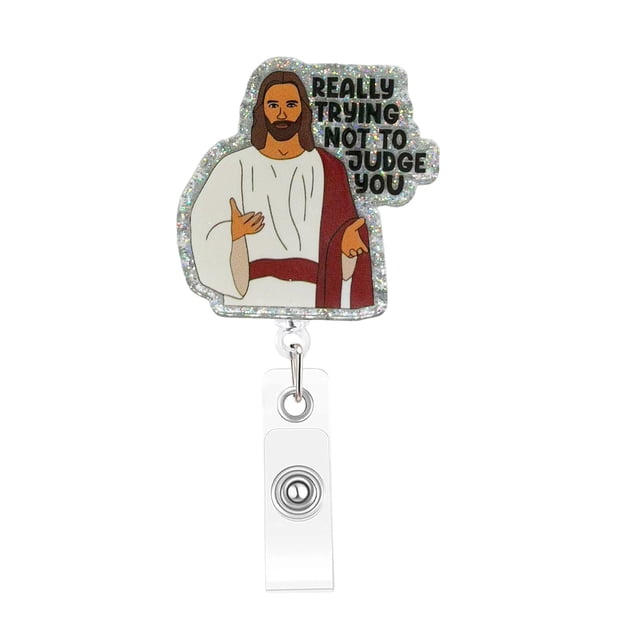 Retractable Badge Clip for Men Women with Automatic Retractable Cord Plastic 15G Red
