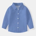 thumbnail image 4 of vdgthytj Toddler Baby Boys Girls Button down Shirts Kids Collared Long Sleeve Uniform Dress Shirt Tops Spring Fall Clothes, 4 of 6