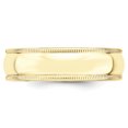 thumbnail image 3 of 10KY 6mm Milgrain Half Round Band Size 9.5 Size 9.5, 3 of 4