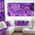 thumbnail image 1 of Blue Flower Shaped Fractal Art - Floral Canvas Art Print, 1 of 4