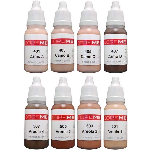 Doreme Permanent Makeup Pigment Set Camouflage/Areola Set Kit Ink Color Cosmetic Micropigmentation Sets
